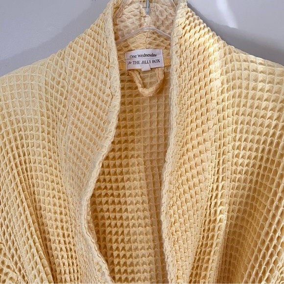 One Wednesday for Jilly Box Yellow Waffle Knit Robe - Picture 6 of 10